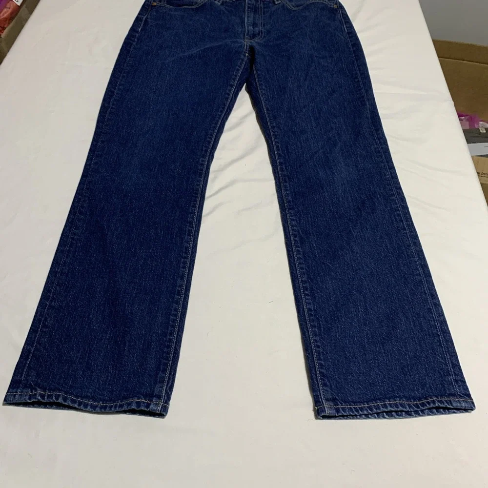 Levi's 514 Jeans Regular Fit Straight Leg Stretch Blue Dark Wash Denim‎ 36x32